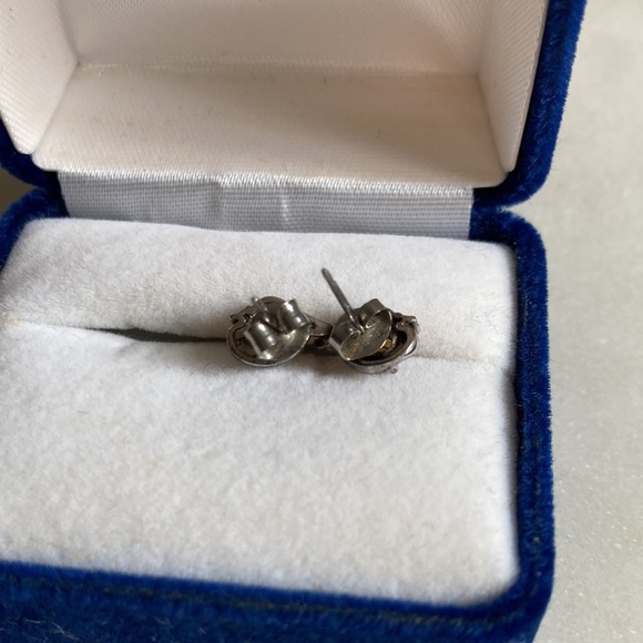 Sterling Silver Citrine Earrings with Diamond Accent - Picture 3 of 3